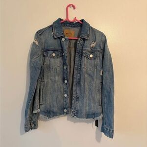 Jean Denim Distressed Jacket Brand New
